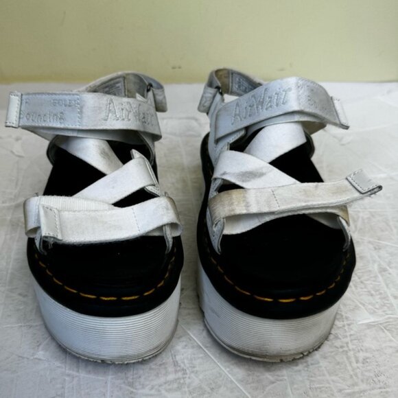 Dr. Martens Kimber Platform Sandals Straps AirWair Lightweight White 8 Shoe Soft - Picture 2 of 16